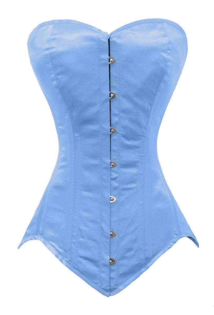 luvsecretlingerie Heavy Duty 26 Double Steel Boned Waist Training Satin Long Torso Overbust Shaper Corset #8151-SA-picture-48