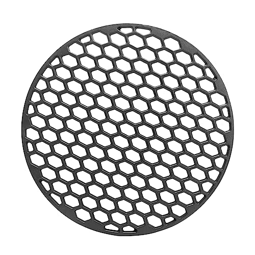Image of SafBbcue 18 3 /16 inch Cast Iron Grate & Grate Lifter for Large Big Green Egg,Vision Grill B-11N1A1-Y2A VGKSS-CC2 C4F1F1SB,Kamado Joe KJ-23RHC Classic II,Outdoor Gourmet FSOGBG2106 Grills Replacement Parts