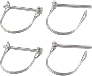4 Pcs Tiny Safety Coupler Pin 3/16" x 1.97"(4.8mm x 50mm), Full Marine Grade 316 Stainless Steel Shaft Locking Pin, Small Pins Please Check The Size First