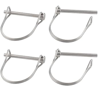 4 Pcs Tiny Safety Coupler Pin 3/16" x 1.97"4.8mm x 50mm, Full Marine Grade 316 Stainless Steel Shaft Locking Pin, Small Pins Please Check the Size First