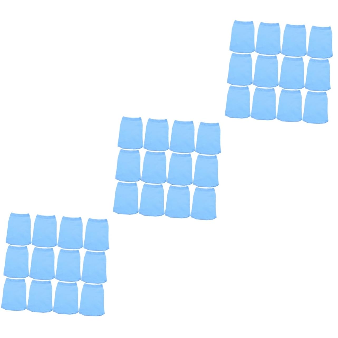 POPETPOP 3 Juegos Calcetín Cesta Skimmer Filtros De Esponja para Acuario Neto Frasco Cesta De Piscina Red Skimmer De Hojas De Piscina Escoba De Piscina Tanque Nylon Blue 25 Piezas * 3