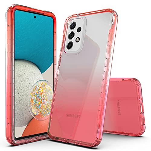 Coque Samsung Galaxy A53 5G Hybrid Dégradé Transparent Rouge anti-choc protège votre smartphone
