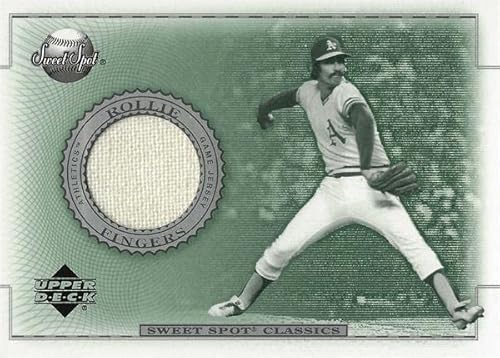 Rollie Fingers player worn jersey patch baseball card (Oakland Athletics)