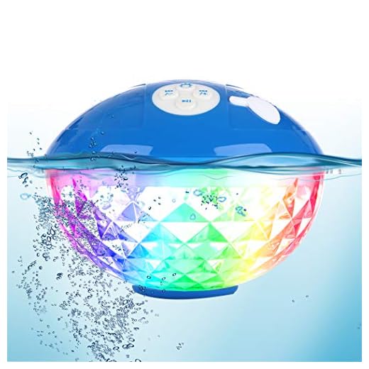 Bluetooth Speakers with Colorful Lights, Portable Speaker IPX7 Waterproof Floatable, Built-in Mic,Crystal Clear Stereo Sound Speakers Bluetooth Wireless 50ft Range for Home Shower Outdoors Pool Travel