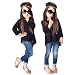 DaySeventh 2017 Toddler Kids Girls Outfit Clothes Long Sleeve Tops+Jeans Pants Set (5-6 Years, Black)