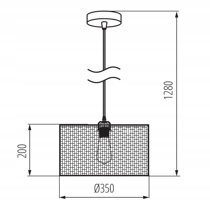 Pendellampe für Wohnzimmer - Hängelampe Höhenverstellbar für E27 LED Leuchtmittel - Moderne Pendelleuchte, Innenbeleuchtung für Küche Schlafzimmer