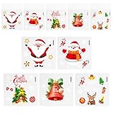Ankyery 200 PCS Christmas Cellophane Treat Bags, 5 Designs Self Sealing Christmas Candy Bags, Santa Goodie Snack Cookie Gifts Ziplock Bags for Holiday Xmas Party Favors Supplies