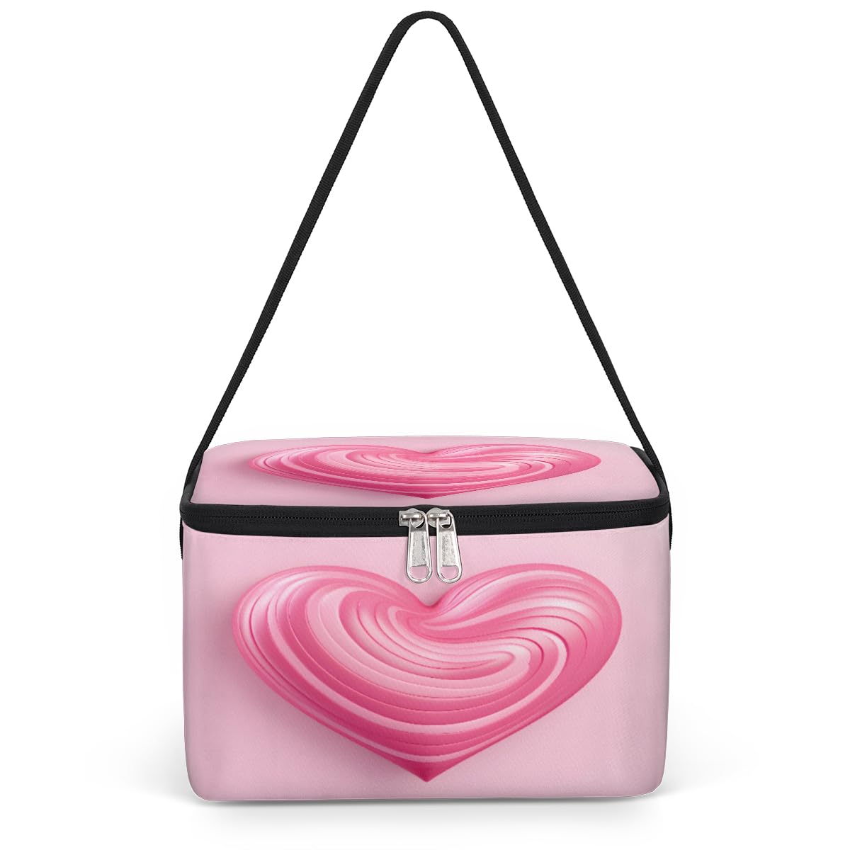 GzLeyigou Love and Romantic Lunch Bags for Women Men 9 Cans, Hot & Cold Food Delivery Bag Insulated Grocery Bag Insulated Lunch Box Cooler Bag for Office Work Picnic Beach