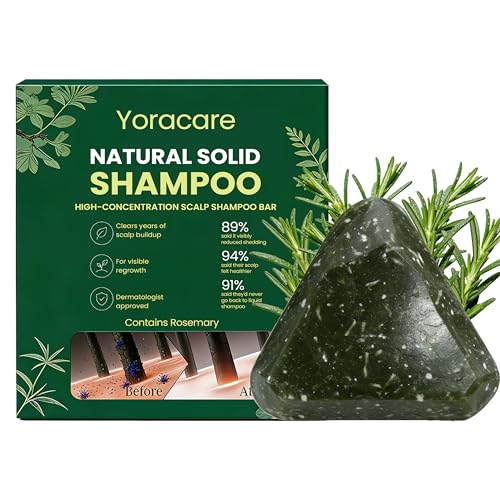 Rosemary & Amino Acids Strengthening Anti-Thinning Shampoo Bar Yoracare korean scalp revival bar Gentle Hydrating & Scalp-Friendly Herbal Care 2.82 oz