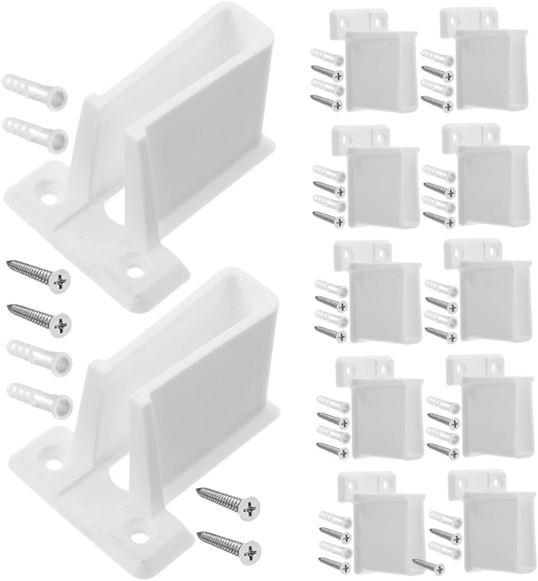 20pcs Rv Plastic Shelf Brackets Wall-Mounted Closet Shelf Support Wire End Brackets High-Strength Pe Material