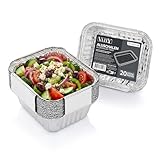 Vaily Alu Tropfschalen 20er Pack - Veggie Aluschalen Grillschalen - Zubehör für Gasgrill, Kohlegrill & Elektrogrill als Fettauffangschale - 15 x 12 cm
