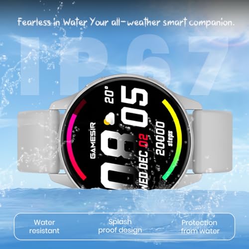 Image of GameSir Active 2 Smartwatch for Men & Women with 1.39 inch HD Round Display, Bluetooth Calling, Heart Rate & SPO₂ Monitor, 100+ Sports Modes, IP67, Long Battery Life for Android & iOS (Grey)