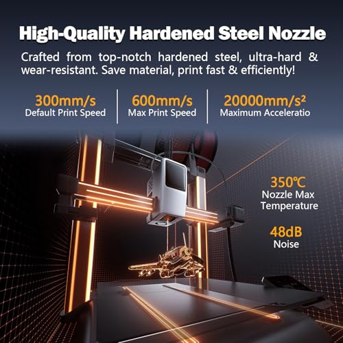 RugooSpink 2PK 0,4 mm Düse & Hotend Heizungsmontage für Kobra X 3D Priner Heizelement Komponente Kit gehärtete Düse Extruder Ersatz Hot End Heizungskomponente für Anycubic Kobra X Zubehör