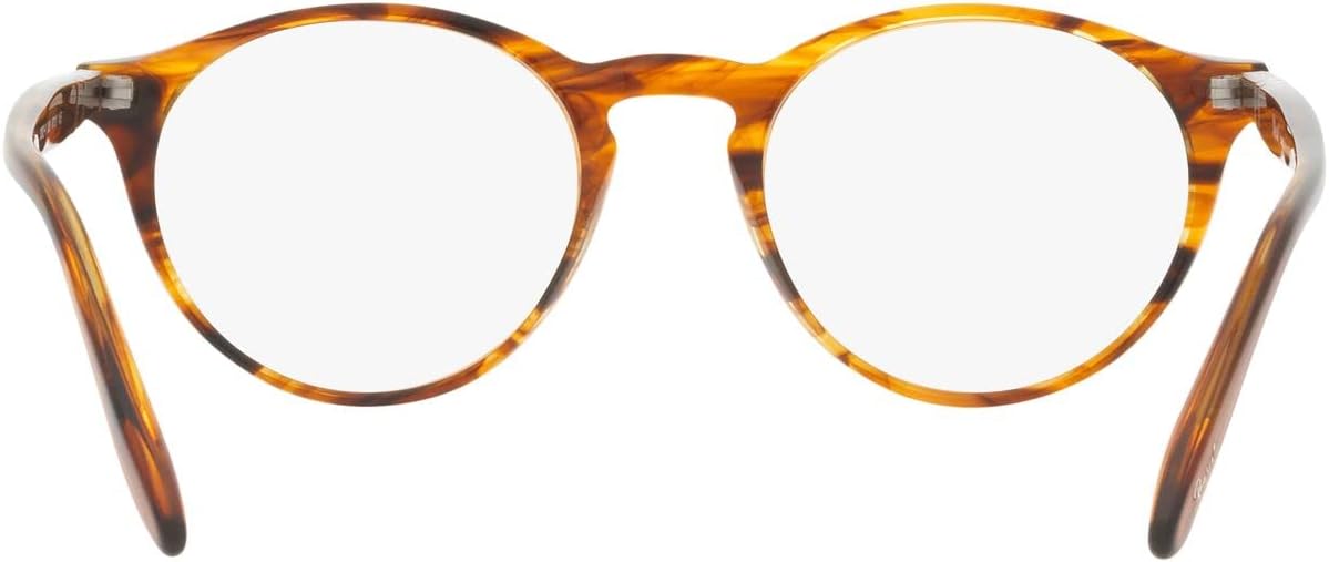 Persol Po3092v Round Prescription Eyewear Frames Striped Brown/Demo Lens 50 Millimeters image 7 of 12 B0BG3L3XQ5