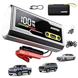 AUXITO Jump Starter 8000A Portable Car Battery Jump Starter with Large LCD Display Jump Cable with Smart Clamps Power Bank Emergency Flashlight for Cars Heavy Duty Jumper Box for Car Battery
