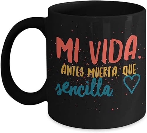 Miniatura 7 de Taza de Cafe Vida Vaso, taza de téa divertidas, tazas personalizadas, taza de café inspiradoras, taza con mensajes positivos., 11onza, Blanco