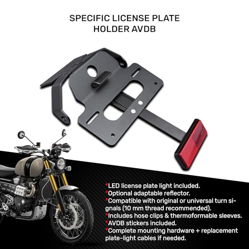 Support de plaque Triumph Scrambler 1200 XE XC 2019-2024 moto DS01 AVDB - 2