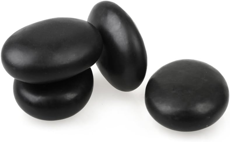 4 Pcs Hot Massage Stones Set Natural Basalt Warm Rocks Kit for Home Spa Massager