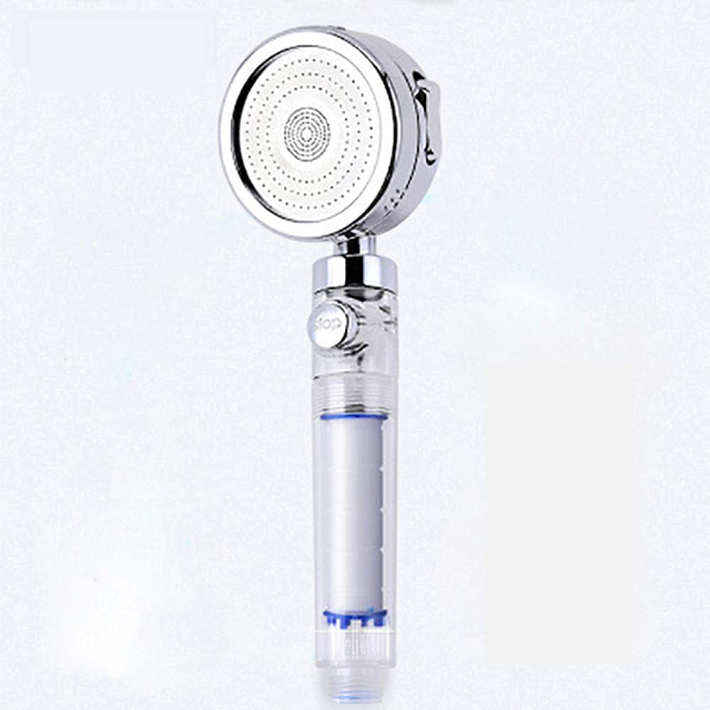 Soffione doccia a 3 modalità ad alta pressione per la cura della pelle con pulsante di arresto Ugello a spruzzo con filtro sostituibile a risparmio idrico Black-shower_Set-4