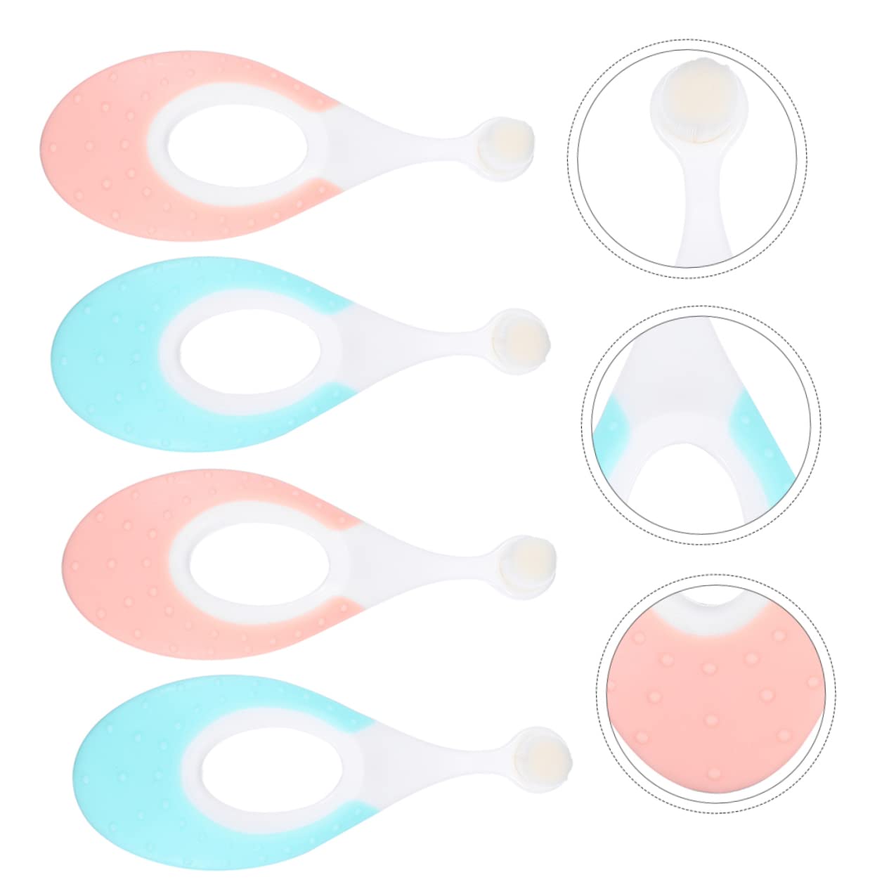 FRCOLOR 3 set Spazzolino Da Denti Per Spazzolino Da Denti Per Neonati Spazzolini Da Denti Per Spazzolino 4 pezzi*3