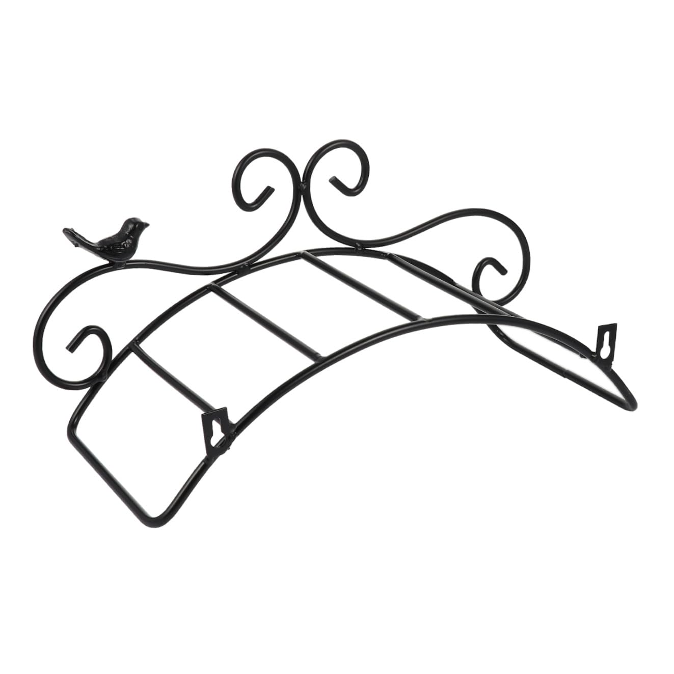 Antiker Gartenschlauchhalter Schwarz aus Eisen zur Wandmontage