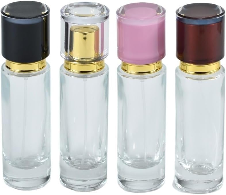 Mini Bottiglie di Profumo da Viaggio, Atomizzatore di Profumo Bottiglie di Imballaggio Vuote da 30 ml Bottiglie di Vetro for Bottiglie di Profumo Bottiglie di Profumo Cilindriche di Cristallo Ricarica