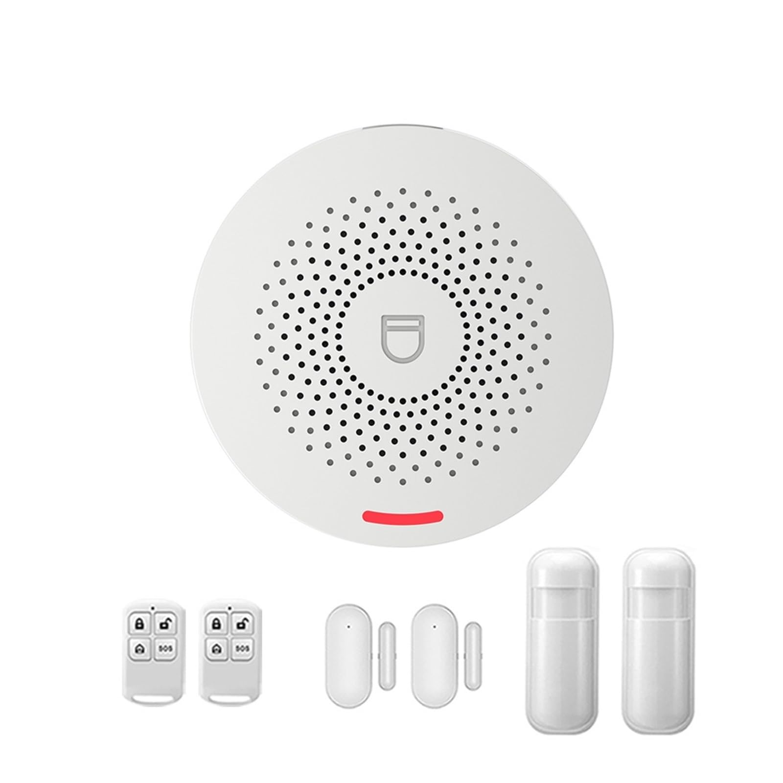 DELURA Système D'alarme De Sécurité Domestique WiFi Tuya, avec Capteur De Mouvement PIR, Kit De Capteurs Compatibles Zéro taux de Faux positifs (Color : B)