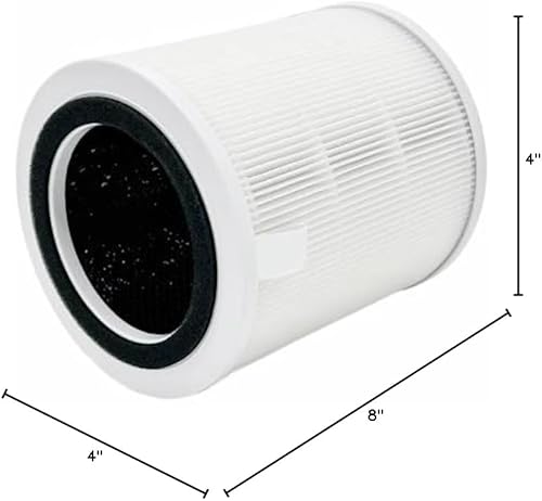 Miniatura 9 de Slirceods Filtro HEPA H13 de repuesto 3 en 1 de alta eficiencia compatible con purificadores de aire TCL BREEVA A1A1W, pieza de repuesto # Breeva