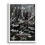 Memorabilia The Vampire Diaries Cast Signed Autograph Signature A4 Poster Photo Print Photograph Artwork Wall Art Picture TV Show Series Season DVD Boxset Gift (POSTER ONLY)