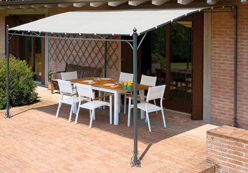 Pergola da Giardino in Ferro 4X3m Vorghini Chains Sabbia
