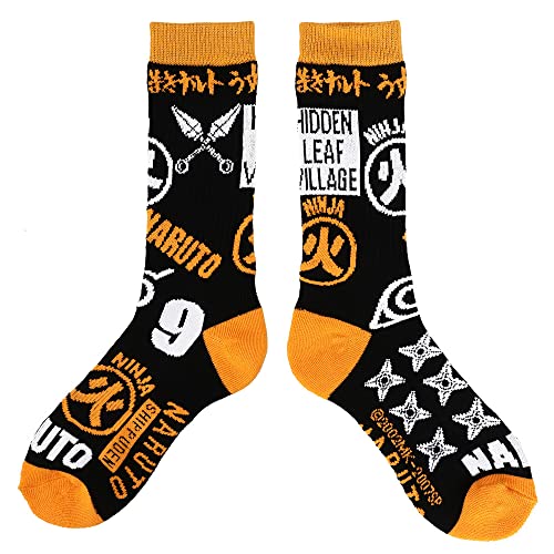 Bioworld Naruto Shippuden Symbols Casual Crew Socks For Men 3-Pack #TOP3