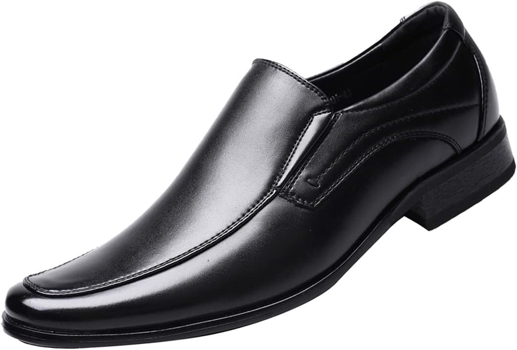 EndoraDoreMens Formal Shoes Leather Oxfords Slip On Dress Shoe Square Toe Derbys Lace Up Monk Business Party Smart Loafers for Men