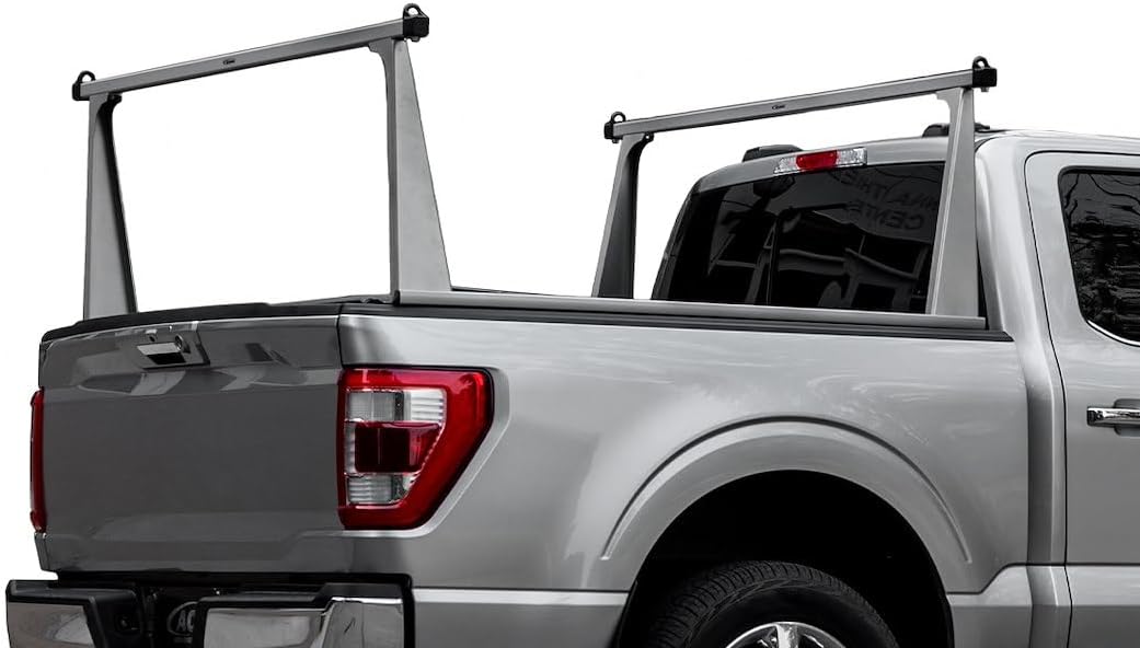Ladder Rack | Adarac pro | 500 Pound Capacity Stake Pocket Mount - Direct-Fit | 20 Inch Height Aluminum Silver