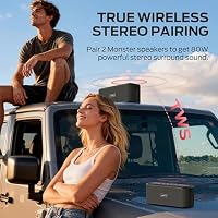 Monster Shock Plus Bluetooth Speaker,Portable Speaker with 40W Loud Stereo Sound,Bluetooth 6.0,TWS Pairing,20H Playtime,Support AUX/TF Card,IPX6 Waterproof Wireless Speakers for Travel,Home,Outdoor — image 7