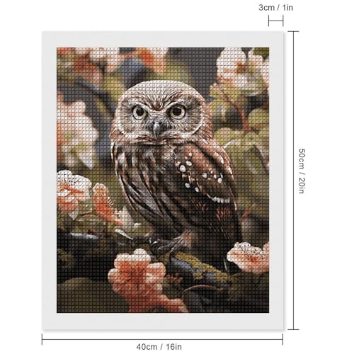 Peinture diamant 5D hibou maccbn à offrir en cadeau créatif idéal pour adulte passionné d'art - 2