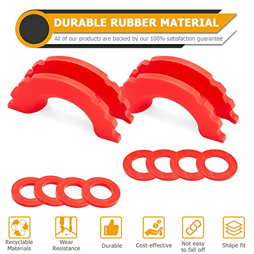 Wsays D Ring Shackle Isolators Washers Kit 2 Rubber Shackle Isolators And 8 Washers Fit 3/4" D Ring Shackles With 7/8" Locking Pin #TOP3