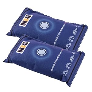 UKB4C Reusable Car Dehumidifier Silica Gel Moisture Absorber to Eliminate Foggy and Condensation on Windscreen Moisture Damp Absorber for Caravan & Van 350g Moisture Trap Bags (Pack Of 2)