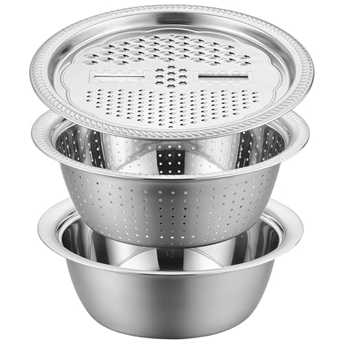 3 Pcs Stainless Steel Grater Bowl