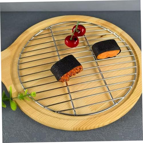 Grille de gril, plateau de cuisson rond acier inoxydable 16" - 3