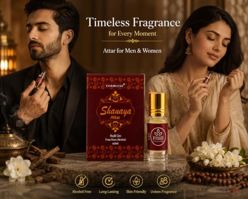 Image of Formless Shanaya 3ml Attar Unisex - Premium Elegant Fragrance Oil, Long Lasting Alcohol-Free Perfume, Soft Fruity Sweet Scent, Pocket Size Roll-On, Travel Friendly Daily Wear & Special Occasions