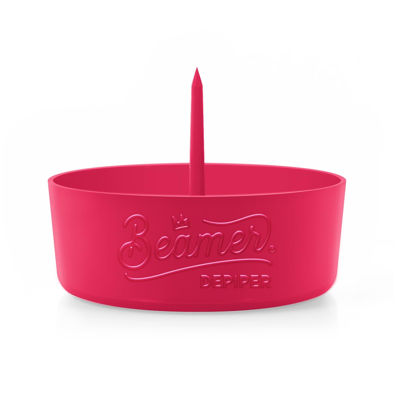 Beamer DePiper Neon Pink Ashtray with Built in Cleaning Poker Spike Tool to Clean out Pipes and Bowls Quickly and Mess Free and Beamer Smoke Sticker