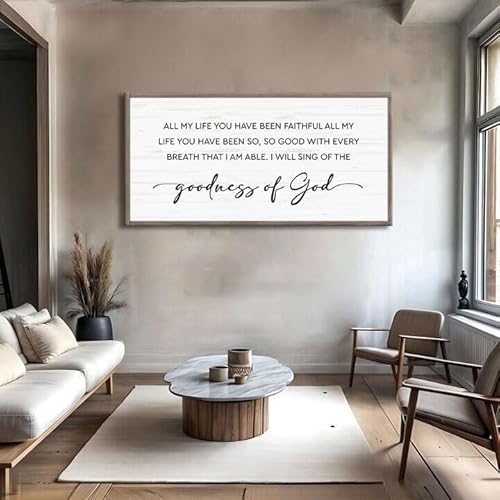 TAILORED CANVASES Goodness of God Faith Wall Art, Inspirational Scripture