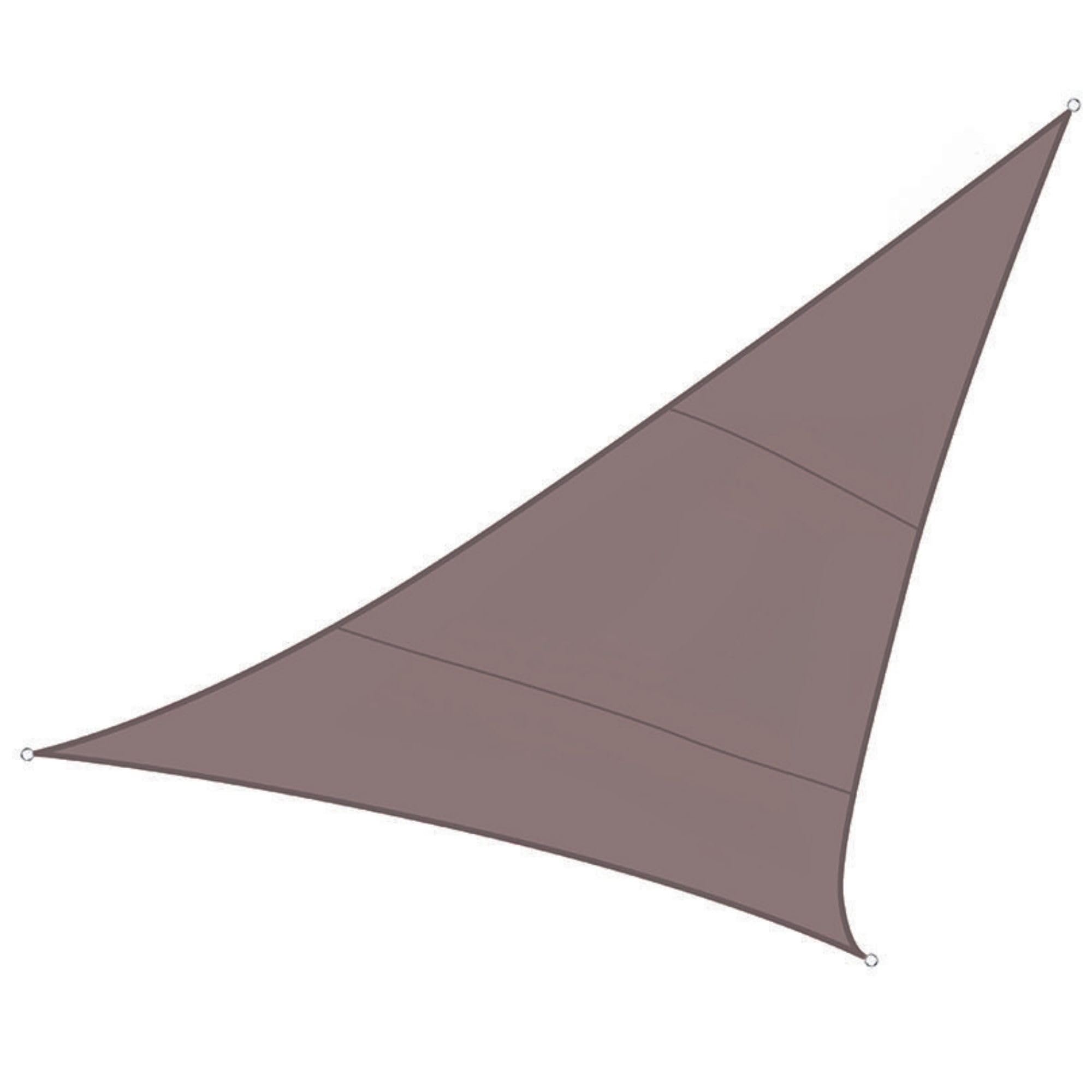 Voile d'ombrage triangulaire 3.6m taupe pour créer un coin frais sur la terrasse