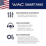 WAC Smart Fans Mocha XL Indoor and Outdoor 8-Blade Smart Home Ceiling Fan 66in Matte Black with 3000K LED Light Kit and Remote Control works with Alexa and iOS or Android App - Image 5