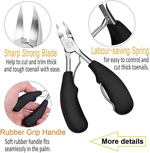 YOUSIDI 4PCS Nagelknipser-Set, Edelstahl-Nagelknipser-Set (für tiefe und tiefe Zehennägel), Pediküre- und Maniküre… – Bild 3