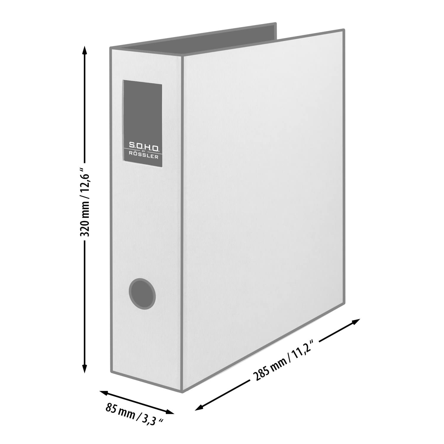 Rössler Papier S.O.H.O Classeur DIN A4 Navy Lot De 2 - Mécanisme Levier 80 Mm, Dos 85 Mm, Étiquette, Bureau Et Home Office