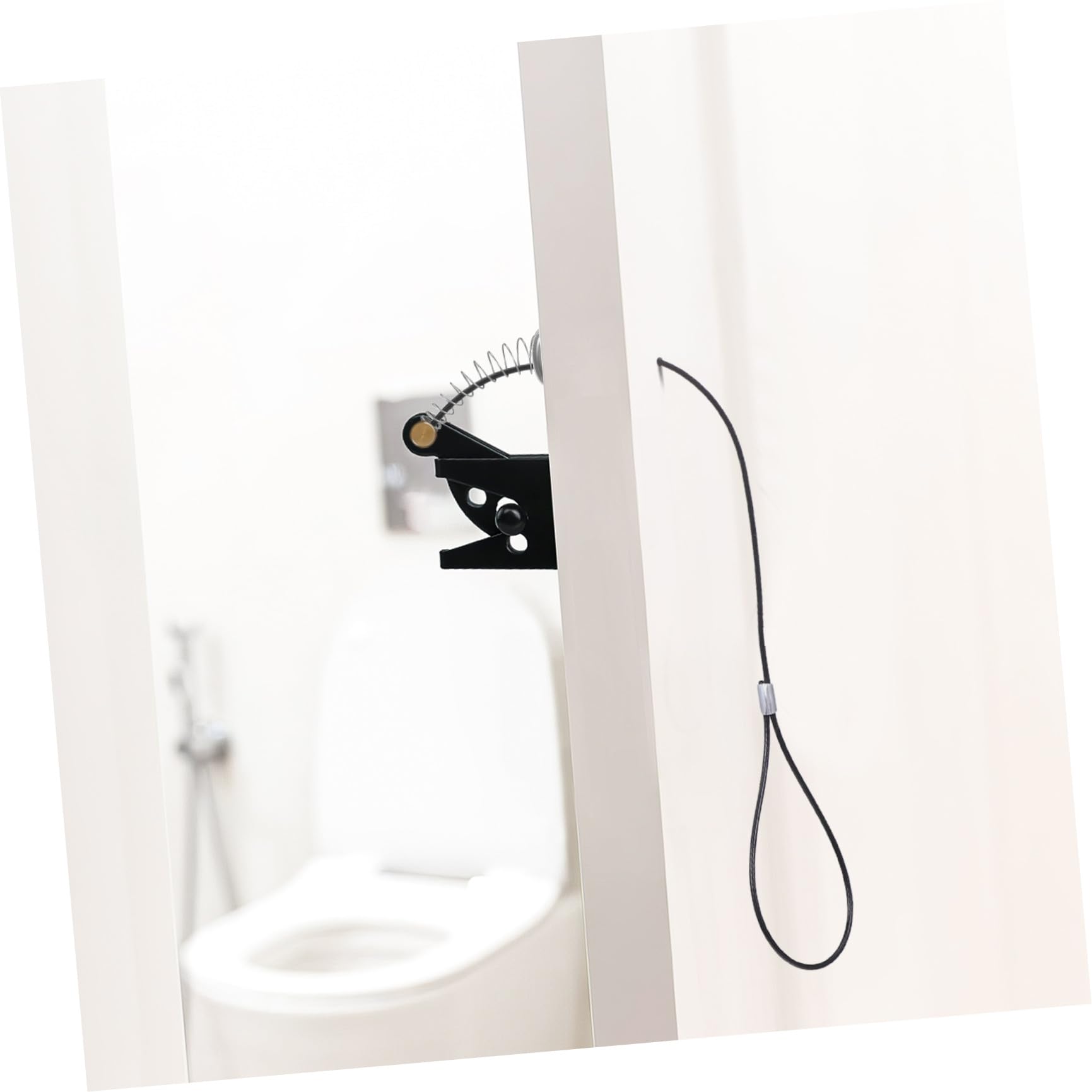 Homoyoyo 2 Juegos de Pestillo para Puerta de Acero Inoxidable Cable de Tracción, Diseño Resorte para Puertas de Vinilo y Madera, Adecuado para Apertura y Cierre Seguro