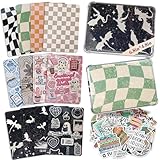 12PCS E-Reader Inserts, 50PCS Cute stickers for Clear Case, 6.9" Paperwhite Insert, E-Reader Accessories, Best Gift for Booklover Reader (Black)