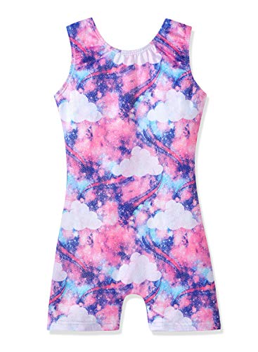 Image of HOZIY Gymnastics Leotards for Girls Unicorn Aurora Rainbow Mermaid Dinosaur Cupcake Sparkle Biketard Toddlers Kids Children