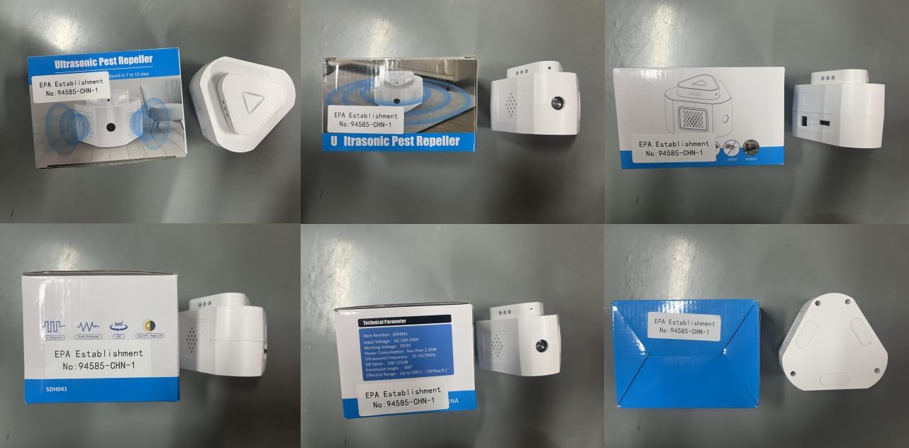 360° Rat Deterrent, Ultrasonic Rodent Repeller Indoor, Electronic Mouse Repellent Devices Pest Rat Mice Squirrel Deterrent with 4-Modes & 9-LED Strobe Lights for House Kitchen Garage Warehouse RV